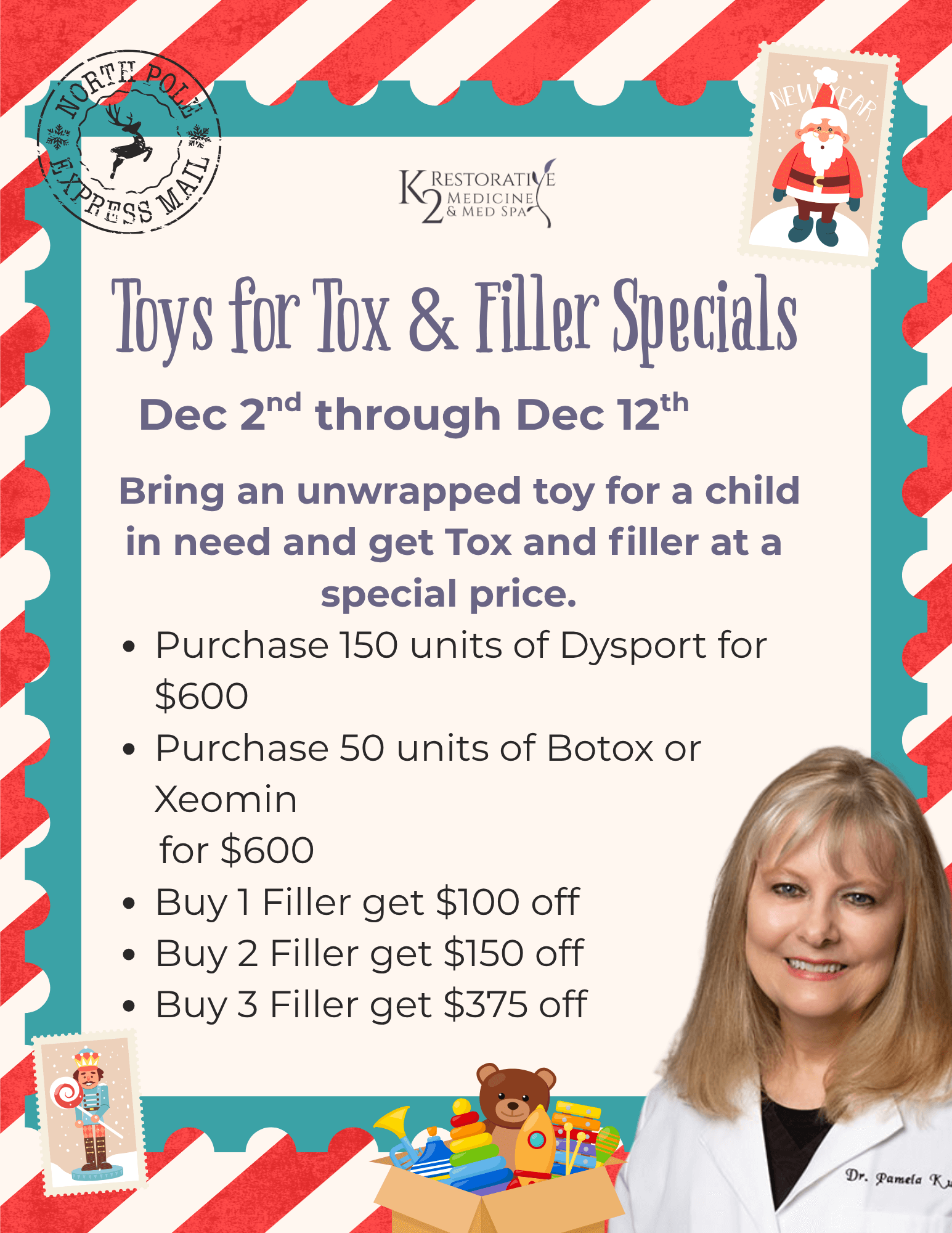 Toys for Tox and Filler Specials at K2 Restorative Medicine and Med Spa